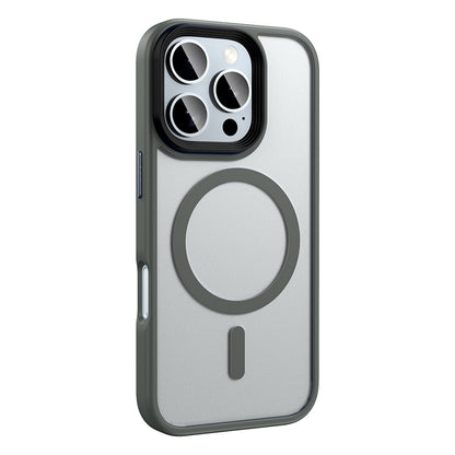 iPhone 16 Pro Max Kılıf Mat Arka Yüzey Wireless Şarj Özellikli Zore Flet M-safe Kılıf