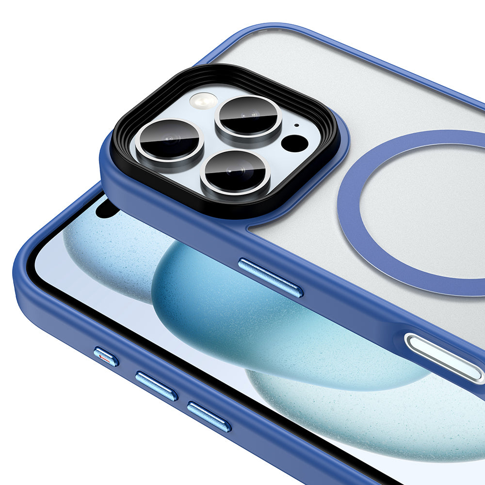 iPhone 16 Pro Max Kılıf Mat Arka Yüzey Wireless Şarj Özellikli Zore Flet M-safe Kılıf