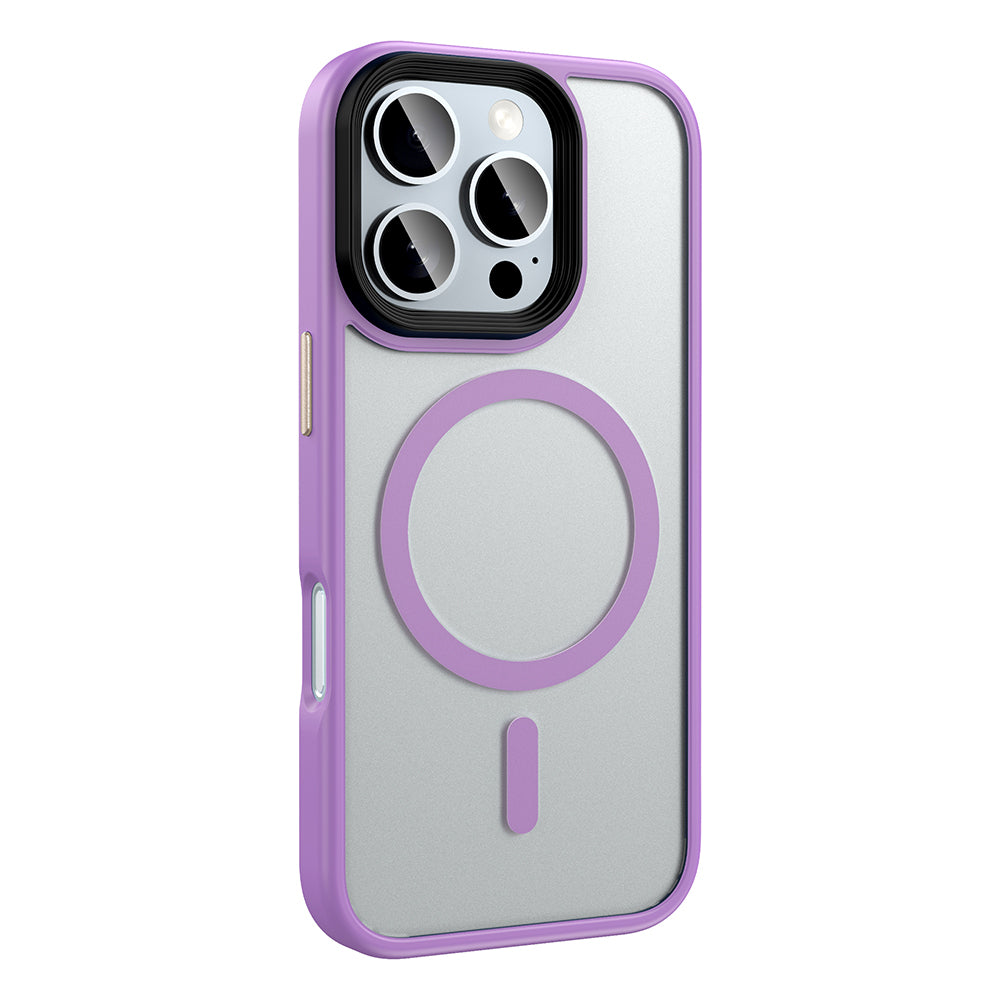 iPhone 16 Pro Max Kılıf Mat Arka Yüzey Wireless Şarj Özellikli Zore Flet M-safe Kılıf