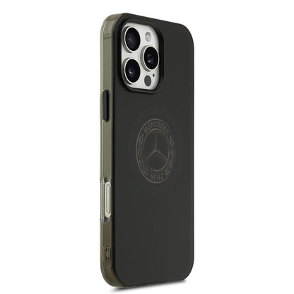 iPhone 16 Pro Max Kılıf Mercedes Benz Orijinal Lisanslı M-safe Şarj Özellikli Buzlu PC Nostaljik Yıldız Dizayn Kılıf