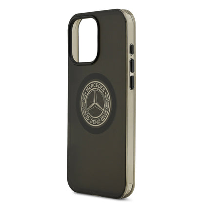 iPhone 16 Pro Max Kılıf Mercedes Benz Orijinal Lisanslı M-safe Şarj Özellikli Buzlu PC Nostaljik Yıldız Dizayn Kılıf