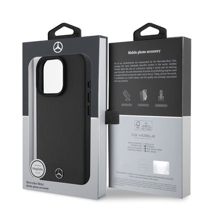 iPhone 16 Pro Max Kılıf Mercedes Benz Orijinal Lisanslı M-safe Şarj Özellikli Dokulu ve Düz Deri Kılıf