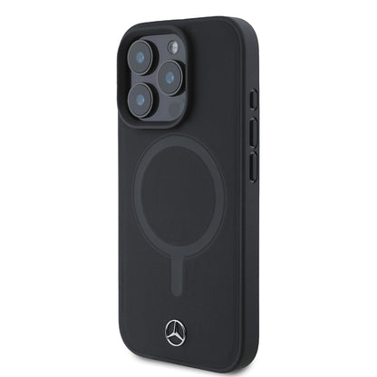 iPhone 16 Pro Max Kılıf Mercedes Benz M-safe Şarj Özellikli Yumuşak Deri orijinal Lisanslı Kılıf