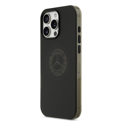 iPhone 16 Pro Max Kılıf Mercedes Benz OrijinalLisanslı M-safe Şarj Özellikli Buzlu PC Nostaljik Yıldız Dizayn Kılıf