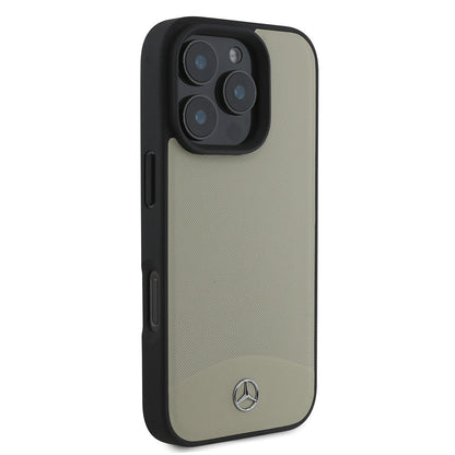 iPhone 16 Pro Max Kılıf Mercedes Benz OrijinalLisanslı M-safe Şarj Özellikli Dokulu ve Düz Deri Kılıf