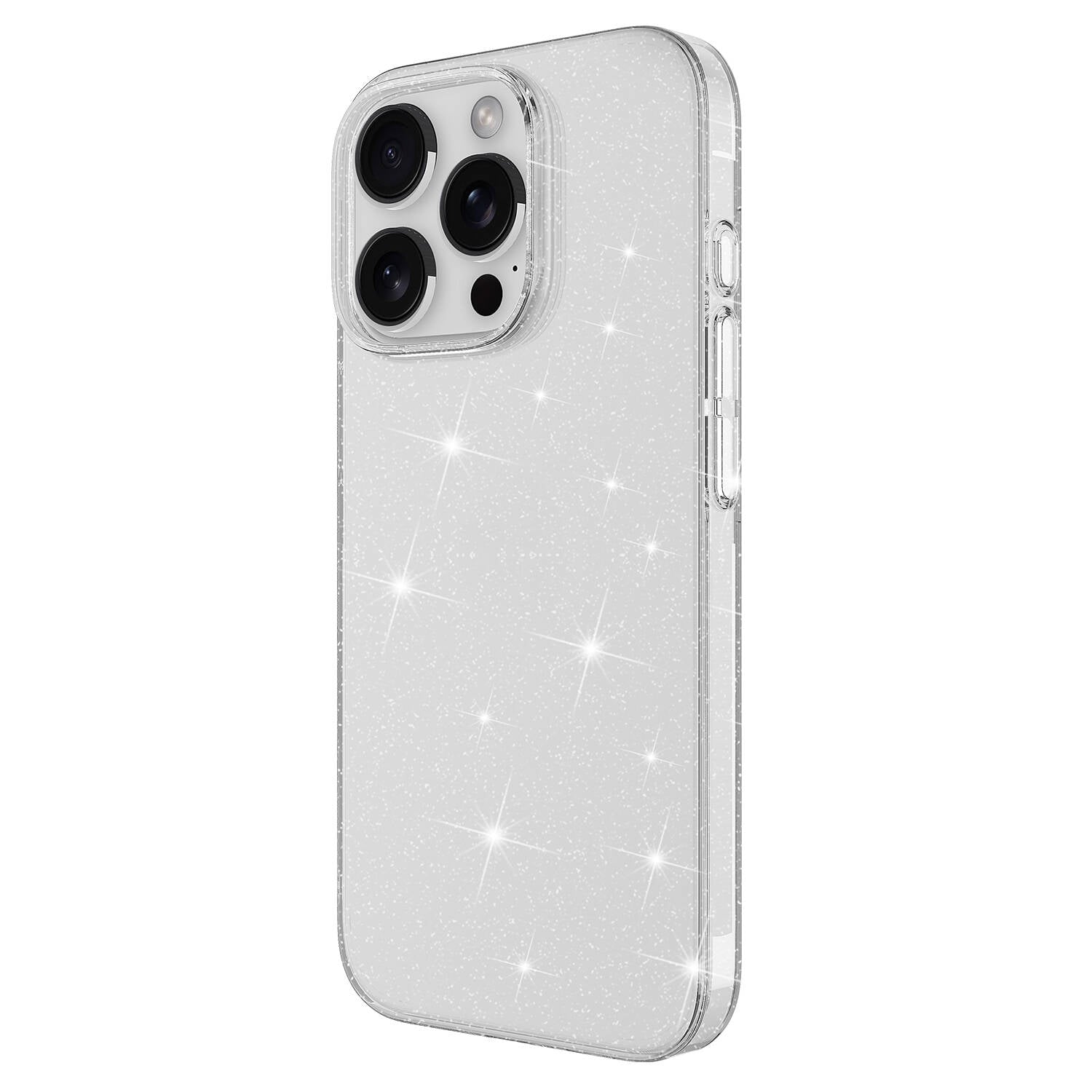 iPhone 16 Pro Max Kılıf Parlayan Simli Şeffaf Zore Redos Kılıf