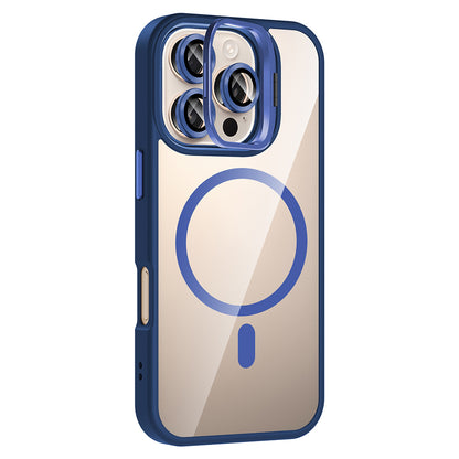 iPhone 16 Pro Max Kılıf Standlı ve Kamera Lens Hediyeli M-Safe Şarj Özellikli Zore Etro Kılıf