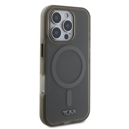 iPhone 16 Pro Max Kılıf TUMI Orijinal Lisanslı M-safe Şarj Özellikli Airbagli Buzlu Transparan Kılıf