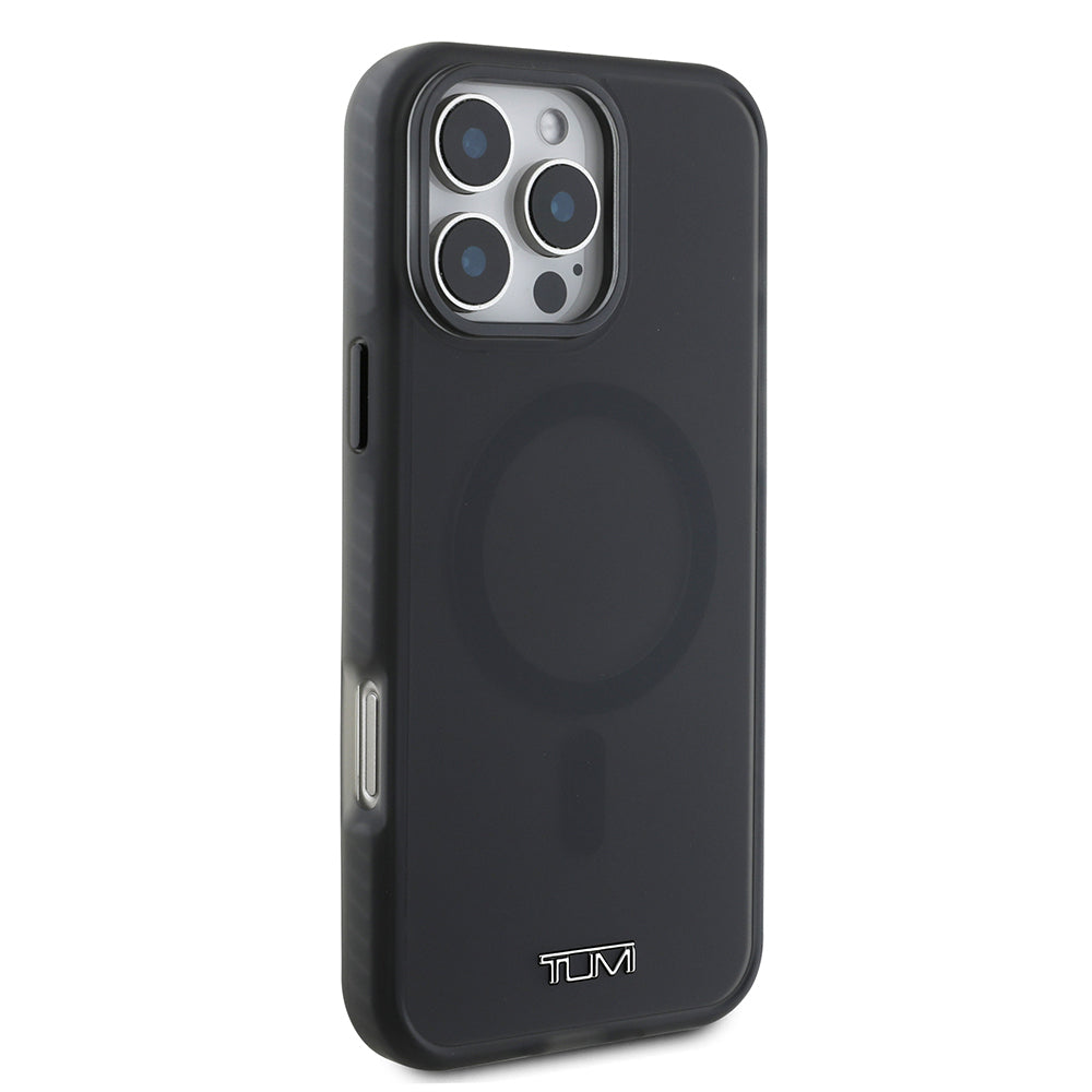 iPhone 16 Pro Max Kılıf TUMI Orijinal Lisanslı M-safe Şarj Özellikli Airbagli Buzlu Transparan Kılıf