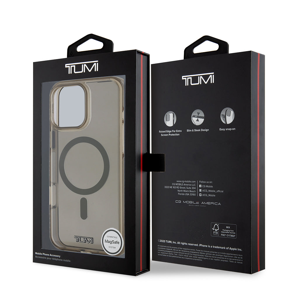 iPhone 16 Pro Max Kılıf TUMI Orijinal Lisanslı M-safe Şarj Özellikli Airbagli Transparan Kılıf