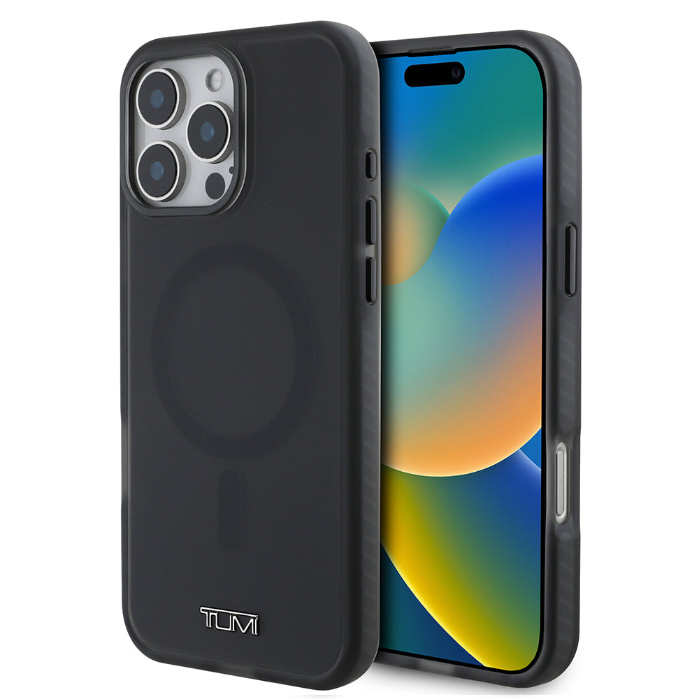 iPhone 16 Pro Max Kılıf TUMI orijinal Lisanslı M-safe Şarj Özellikli Airbagli Buzlu Transparan Kılıf