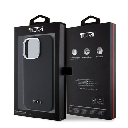 iPhone 16 Pro Max Kılıf TUMI orijinal Lisanslı M-safe Şarj Özellikli Metal Yazı Logolu PU Deri Kılıf