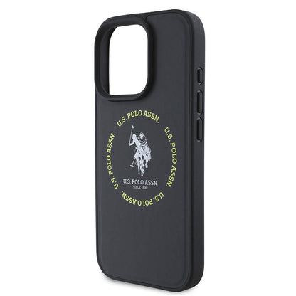 iPhone 16 Pro Max Kılıf U.S. Polo Assn. orijinal Lisanslı M-safe Şarj Özellikli Circle ve Double Horse Logolu Deri Kılıf