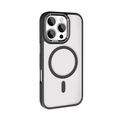 iPhone 16 Pro Max Kılıf Wireless Şarj Özellikli Zore Krom M-safe Silikon Kılıf