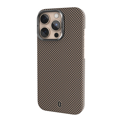 iPhone 16 Pro Max Kılıf Wiwu DCC-208 M-safe Şarj Özellikli Kamera Standlı Aramid Fiber Tasarım Kılıf