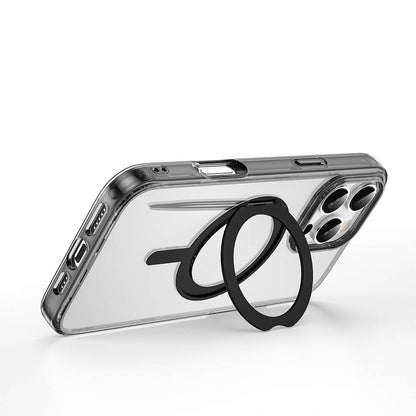 iPhone 16 Pro Max Kılıf Wiwu MCC-201 iShield Ultra Serisi M-safe Şarj Özellikli Standlı Crystal Sert PC Kılıf