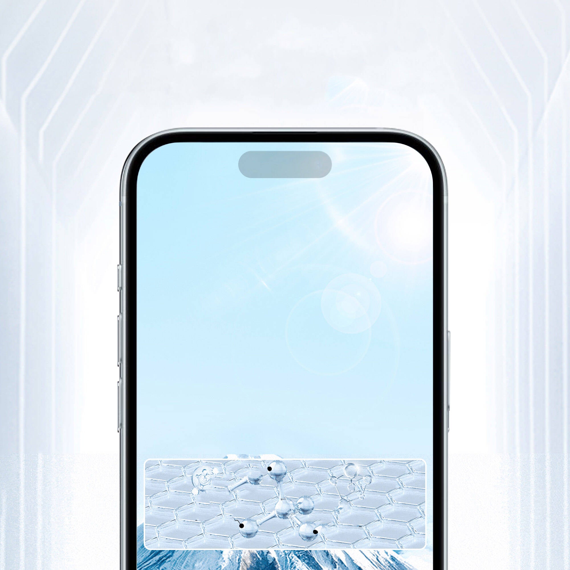 iPhone 16 Pro Max Wiwu GT-010 Anti-Reflective Polimer Oleofobik Kaplama Ultra İnce Temperli Cam Ekran Koruyucu