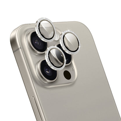 iPhone 16 Pro Wiwu LG-006 Diamond Lens Guard Kolay Uygulama Aparatlı Kamera Lens Koruyucu