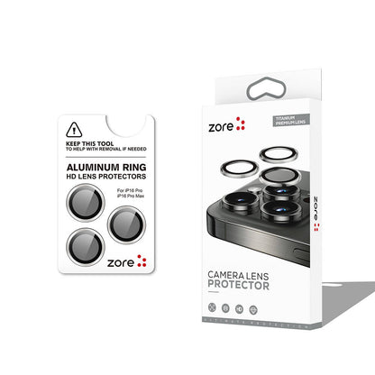 iPhone 16 Pro Zore CL-12 Premium Safir Parmak İzi Bırakmayan Anti-Reflective Kamera Lens Koruyucu