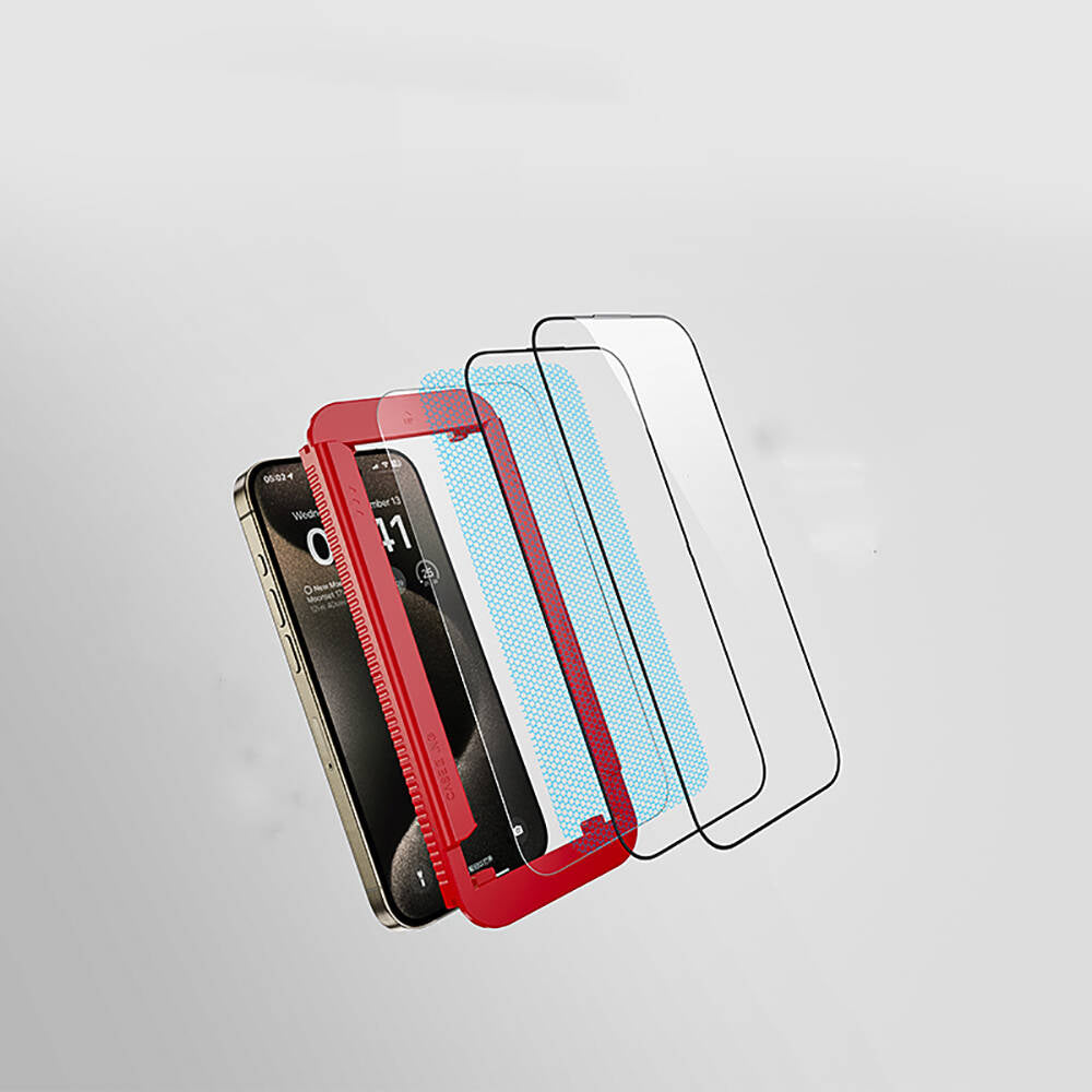 iPhone 16E Casebang Clear HD Ekran Koruyucu + Kolay Uygulama Aparatı