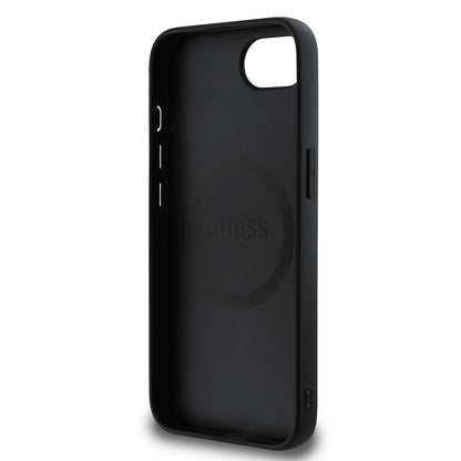 iPhone 16E Kılıf Guess Orijinal Lisanslı 4G Desenli Script Metal Logolu Kılıf