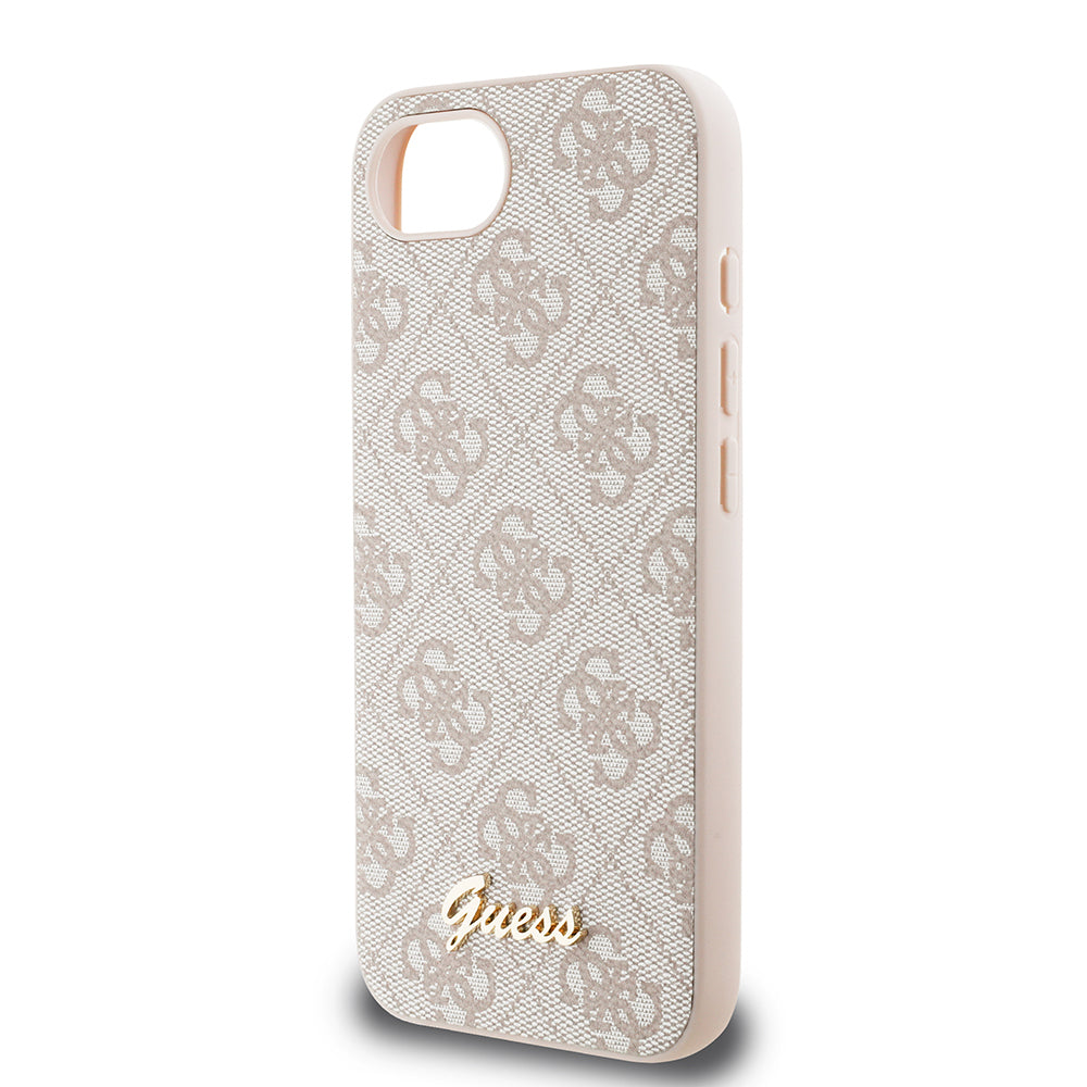 iPhone 16E Kılıf Guess Orijinal Lisanslı 4G Desenli Script Metal Logolu Kılıf