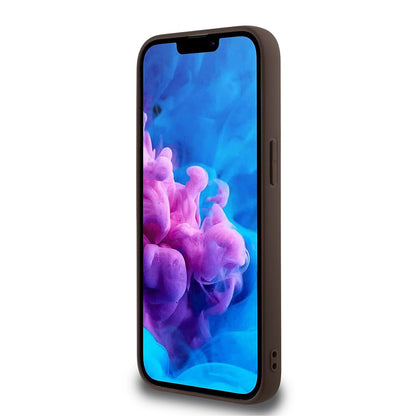 iPhone 16E Kılıf Guess Orijinal Lisanslı M-safe Şarj Özellikli PU Halkalı 4G Desenli Yazı Logolu Kılıf