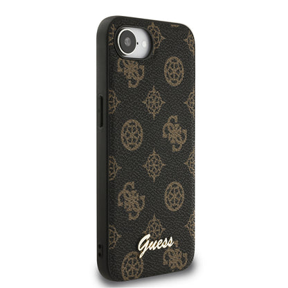 iPhone 16E Kılıf Guess Orijinal Lisanslı M-safe Şarj Özellikli Yazı Logolu Peony Kılıf