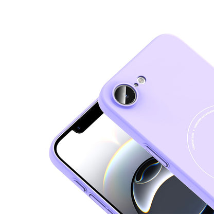 iPhone 16E Kılıf M-Safe Şarj Özellikli Kamera Korumalı Zore Elio Sert PC Kılıf