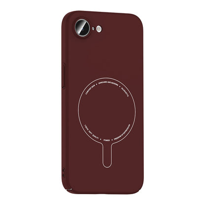 iPhone 16E Kılıf M-Safe Şarj Özellikli Kamera Korumalı Zore Elio Sert PC Kılıf