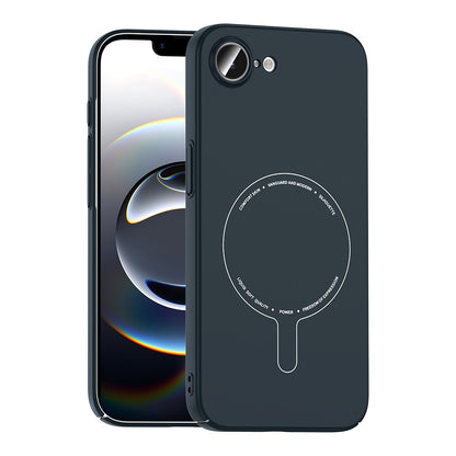 iPhone 16E Kılıf M-Safe Şarj Özellikli Kamera Korumalı Zore Elio Sert PC Kılıf