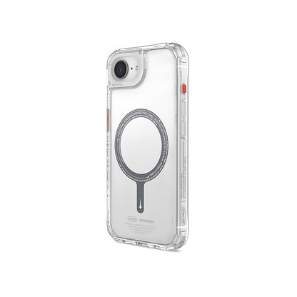 iPhone 16E Kılıf M-safe Şarj Özellikli Şeffaf Airbag Tasarımlı Skinarma Saido Kılıf