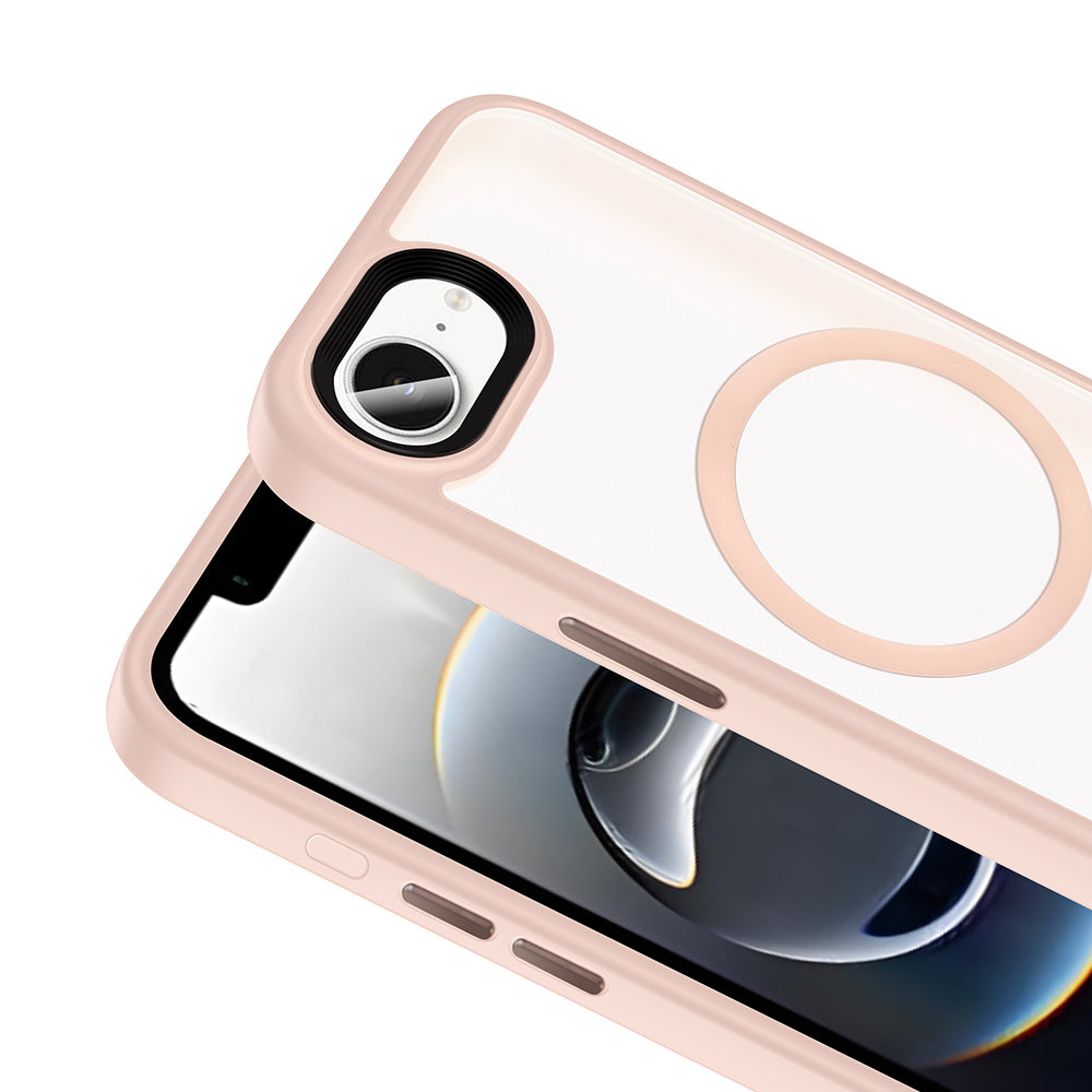 iPhone 16E Kılıf Mat Arka Yüzey Wireless Şarj Özellikli Zore Flet M-safe Kılıf