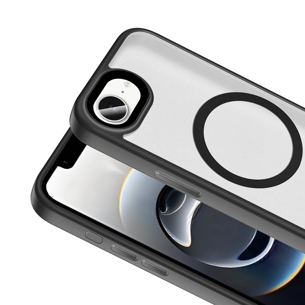 iPhone 16E Kılıf Mat Arka Yüzey Wireless Şarj Özellikli Zore Flet M-safe Kılıf