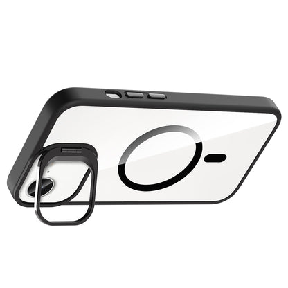 iPhone 16E Kılıf Standlı ve Kamera Lens Hediyeli M-Safe Şarj Özellikli Zore Etro Kılıf