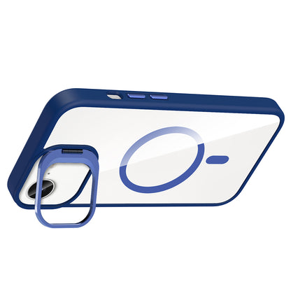 iPhone 16E Kılıf Standlı ve Kamera Lens Hediyeli M-Safe Şarj Özellikli Zore Etro Kılıf