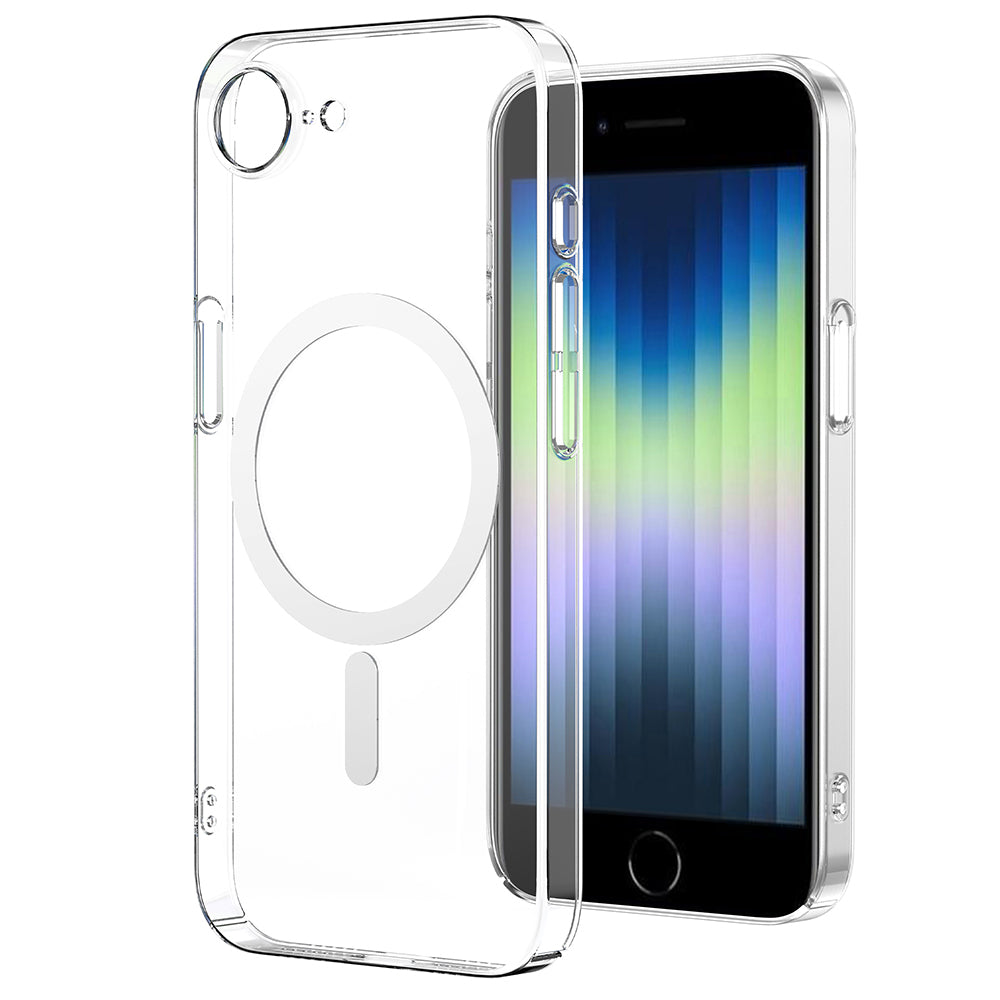 iPhone 16E Kılıf Zore M-safe Şarj Özellikli Şeffaf Kamera Çerçeveli Porto Kılıf