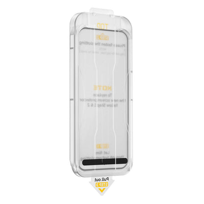 iPhone 16E Wiwu SQ-008 Oleofobik Easy Install Darbeye Karşı Dayanıklı Temperli Cam Ekran Koruyucu + Kolay Uygulama Aparatlı