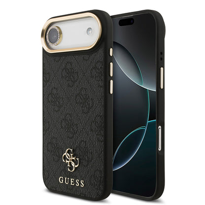 iPhone 17 Air Guess Orijinal Lisanslı 4G ve Yazı Logolu Kılıf + Ekran Koruyucu + Lens Koruyucu 3in1 Aksesuar Seti