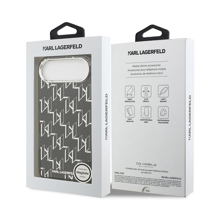 iPhone 17 Air Kılıf Orijinal Lisanslı M-safe Şarj Özellikli Karl Lagerfeld IML Baskılı Monogram Dizayn Kılıf