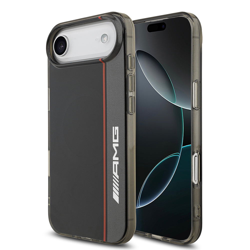 iPhone 17 Air Kılıf AMG Orijinal Lisanslı M-safe Şarj Özellikli IML Baskı Logolu Çift Katmanlı Bow Lines Kılıf