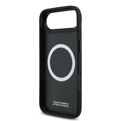 iPhone 17 Air Kılıf BMW Orijinal Lisanslı M-safe Şarj Özellikli Metal BMW ve M Logolu PU Karbon Tasarımlı Kılıf