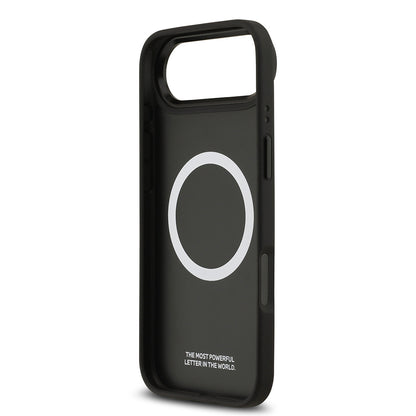 iPhone 17 Air Kılıf BMW Orijinal Lisanslı M-safe Şarj Özellikli Metal BMW ve M Logolu PU Karbon Tasarımlı Kılıf