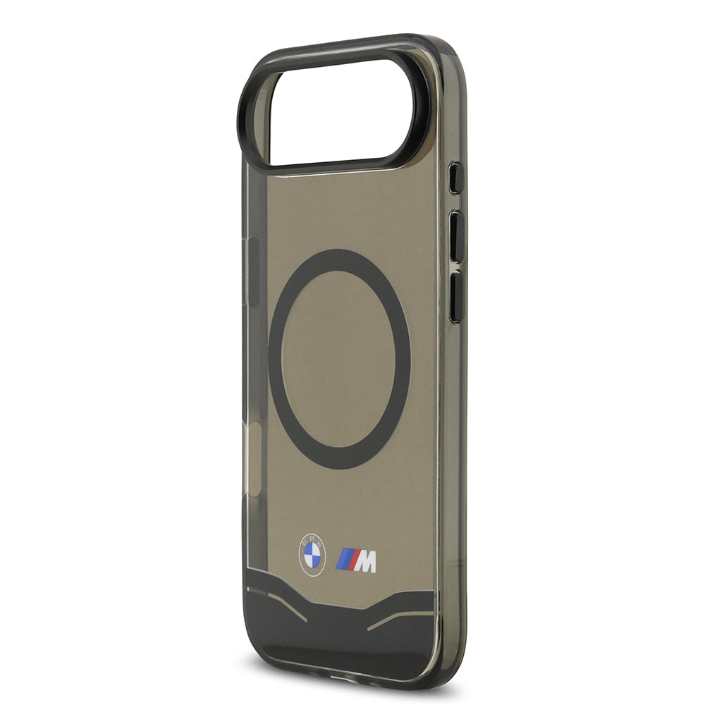 iPhone 17 Air Kılıf BMW Orijinal Lisanslı M-safe Şarj Özellikli Metal Buton Tasarımlı Tranparan M Dizayn Kılıf