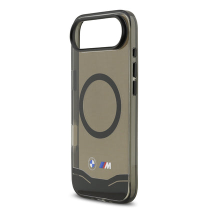 iPhone 17 Air Kılıf BMW Orijinal Lisanslı M-safe Şarj Özellikli Metal Buton Tasarımlı Tranparan M Dizayn Kılıf