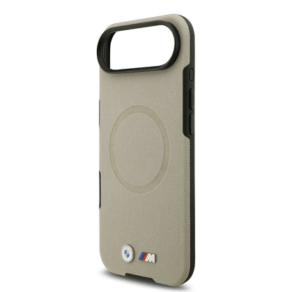 iPhone 17 Air Kılıf BMW Orijinal Lisanslı M-safe Şarj Özellikli Metal Logolu Delikli M Dizayn Deri Kılıf