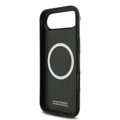 iPhone 17 Air Kılıf BMW Orijinal Lisanslı M-safe Şarj Özellikli Metal Logolu Delikli M Dizayn Deri Kılıf