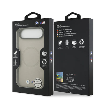 iPhone 17 Air Kılıf BMW Orijinal Lisanslı M-safe Şarj Özellikli Metal Logolu Delikli M Dizayn Deri Kılıf