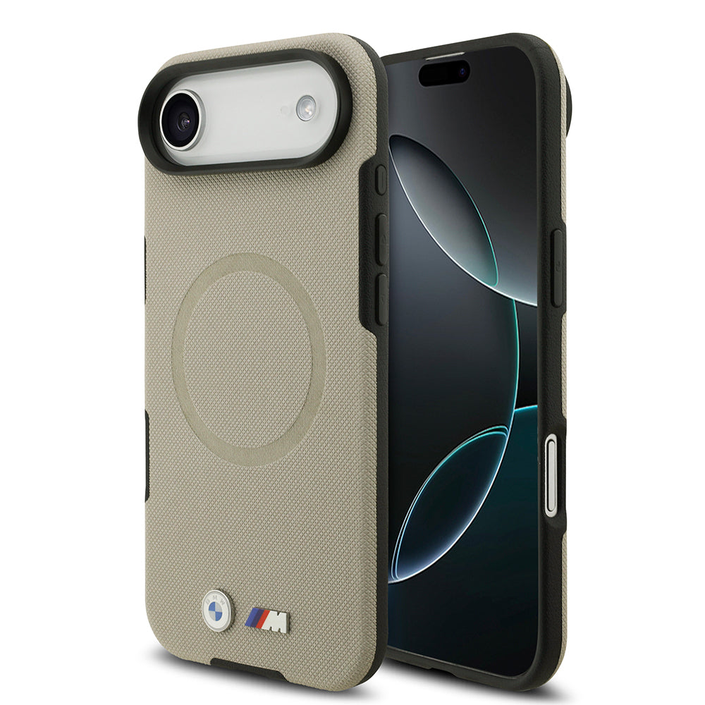 iPhone 17 Air Kılıf BMW Orijinal Lisanslı M-safe Şarj Özellikli Metal Logolu Delikli M Dizayn Deri Kılıf