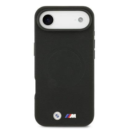 iPhone 17 Air Kılıf BMW Orijinal Lisanslı M-safe Şarj Özellikli Metal Logolu Delikli M Dizayn Deri Kılıf